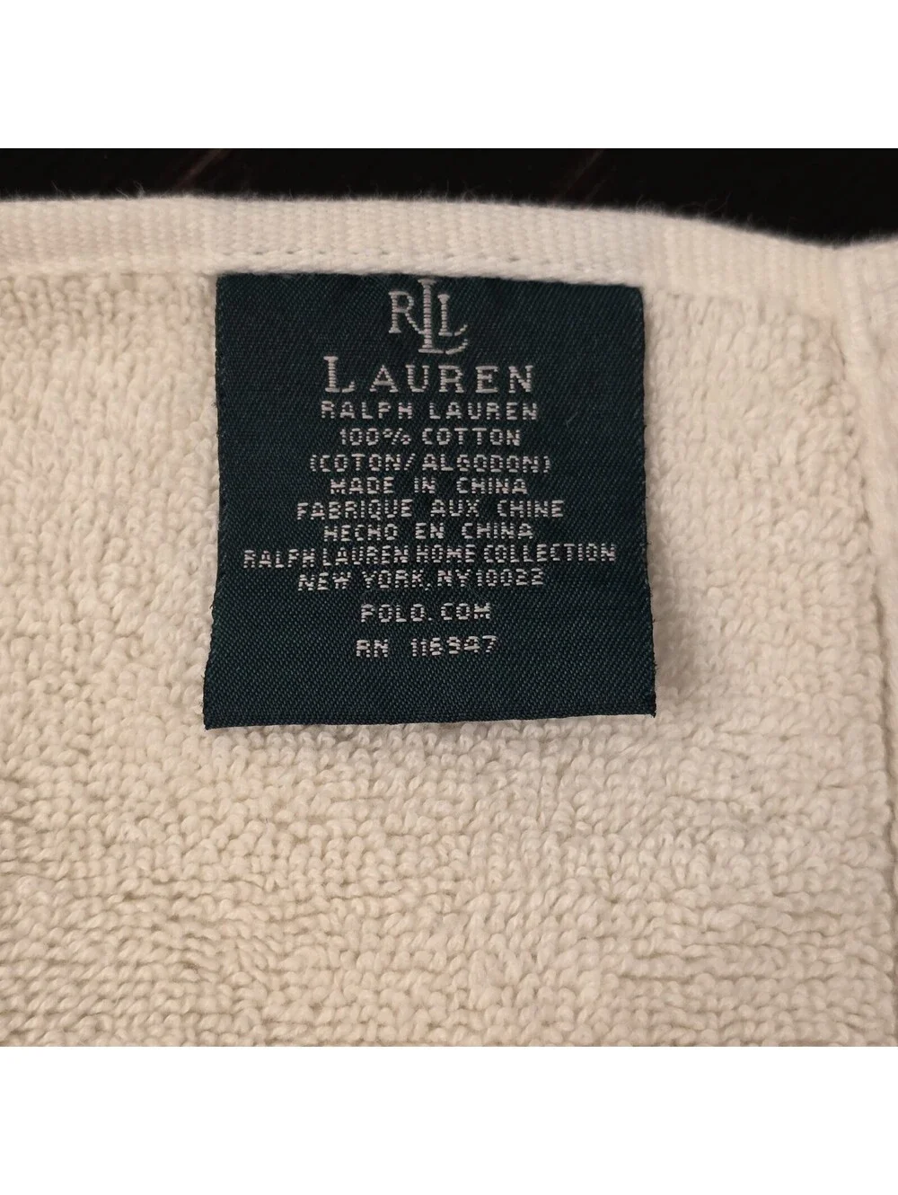 Ralph Lauren Home Embroidered Sage Green Vine Hand Towels 2 Pc Tassel Fringe EUC